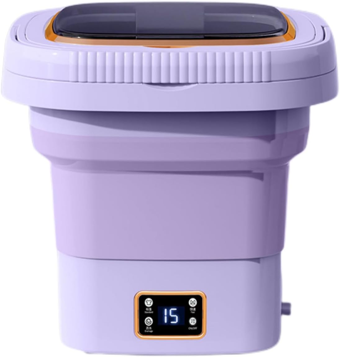 Portable Mini Folding Washing Machine - 9L Compact Automatic Washer for Underwear & Small Items - Ideal for Apartments, Dorms, Camping, RV Travel - Lightweight & Convenient (Purple)