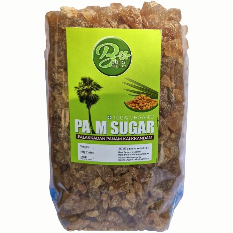 Beons OrganicBeons Organic Palm sugar | Panam Kalkandam | Tal Mishri Crystals pure | No added color and preservatives (1000gm)