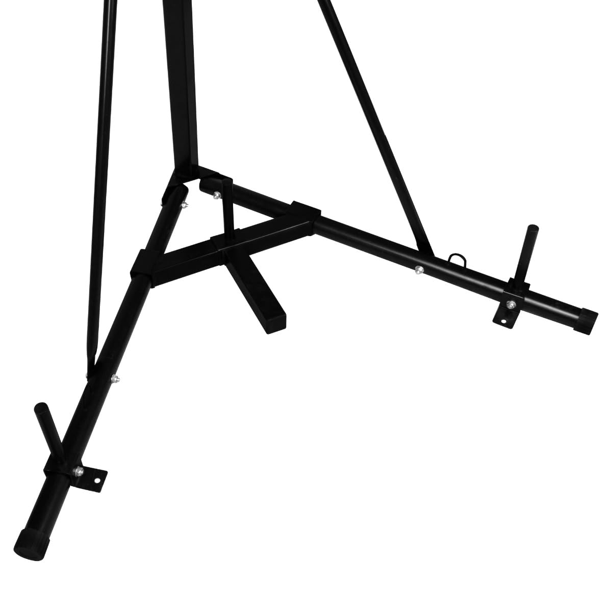 Składany stojak na worek bokserski, 68 kg, 68 kg, wolnostojąca, wisząca rama, regulowana wysokość 182 cm - 230 cm, boks, sprzęt do sztuk walki, stabilna trójkątna podstawa, wytrzymały stalowy uchwyt