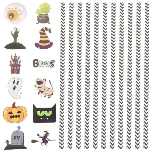 Abaodam Halloween Pitillos de Papel 24pcs miniatura 1
