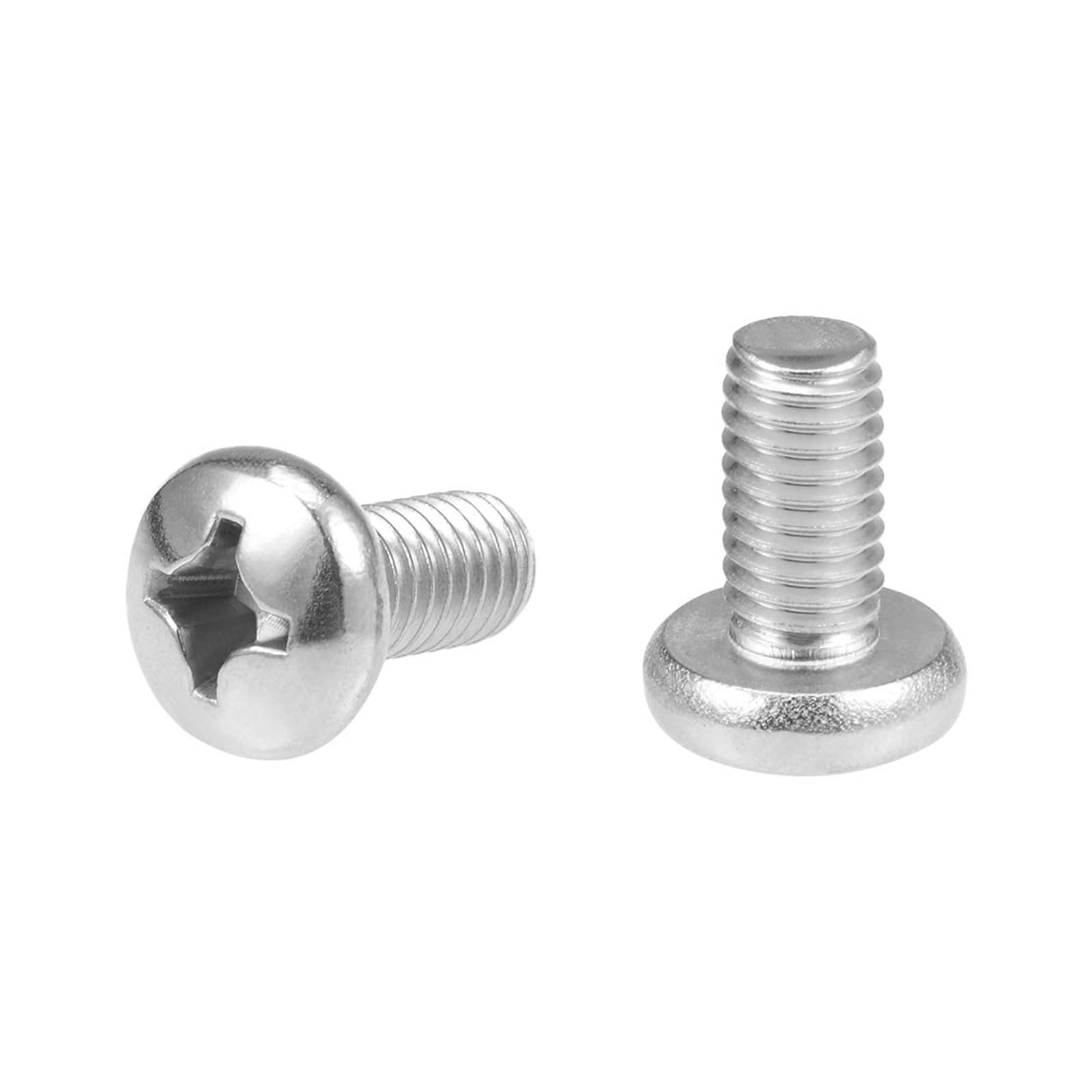 MACHSWON M6x12mm Machine Screws Pan Phillips Cross Head Screw 304 Stainless Steel Round Head Cross Screw Fasteners Bolts 30Pcs