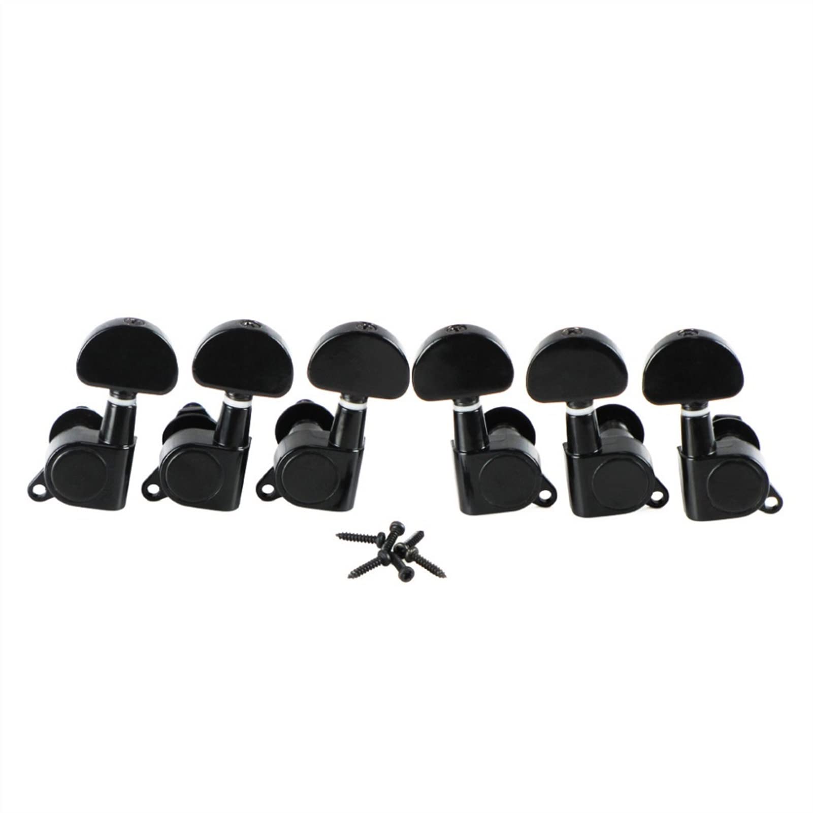 Clavijas Guitarra Cuerdas Repuesto 6 Piezas De Cabezales De Guitarra Eléctrica Acústica Sellada Sintonizadores 3L3R Partes De Guitarra De Clavijas De Ajuste (Color : Black)