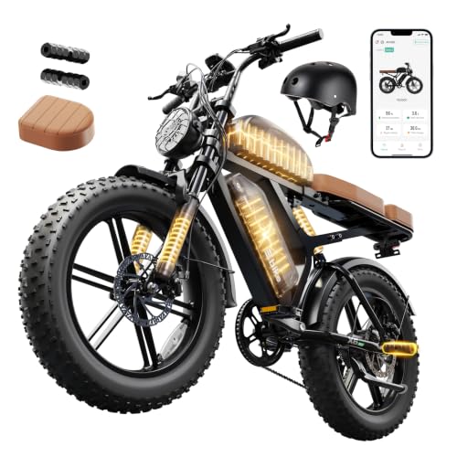 Image of SISIGAD Electric Bike for Adults, 1500W Peak Motor E Bike with 48V 15 /15 * 2Ah Battery, 60-100 Miles Range Electric Bicycle, 20 inch New All-Terrain Ebike with 7 Speeds, Full Suspension