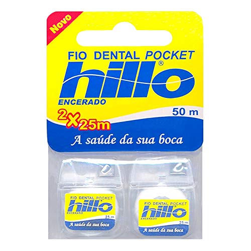 Fio Dental Hillo Pockete com 2 Unidades de 25m Cada
