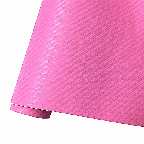 Vinilo fibra carbono 3D rosa para envolver coche y moto en lámina de 50x600cm
