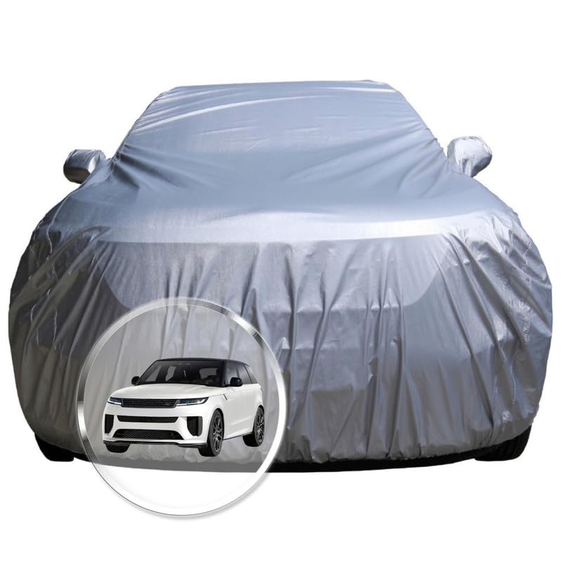 Image of NEODRIFT 'CrystalTech' Car Cover for Range Rover Sports (100% Water-Resistant, All Weather Protection, Tailored Fit, Multi-Layered & Breathable Fabric) (Colour: Crystal Silver)