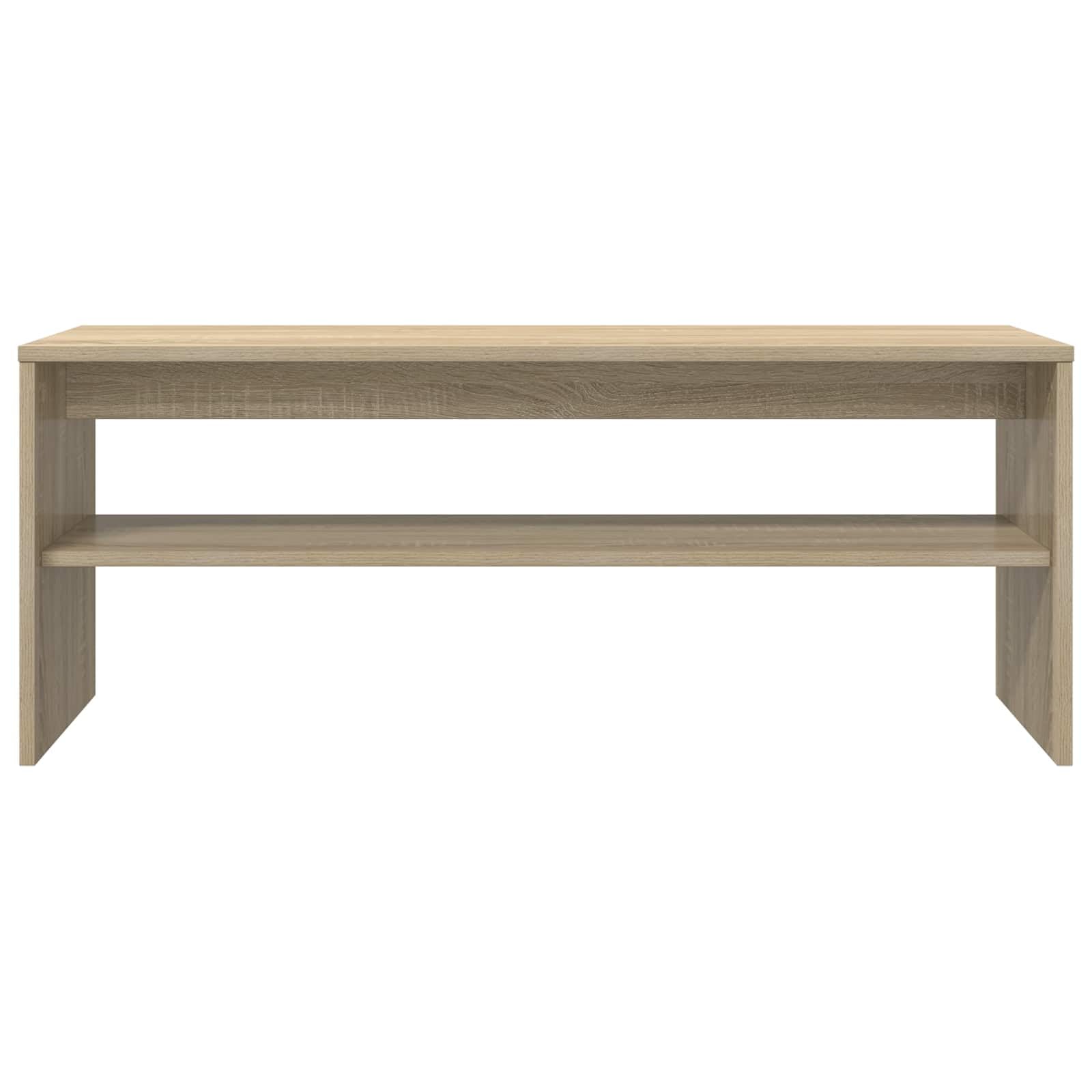 Hothingwell TV-Möbel Eiche Sonoma 100 x 35 x 40 cm Holz Ingenierie | Integrierte Regale, modernes Design, Reinigung mit feuchtem Tuch, für Wohnzimmer