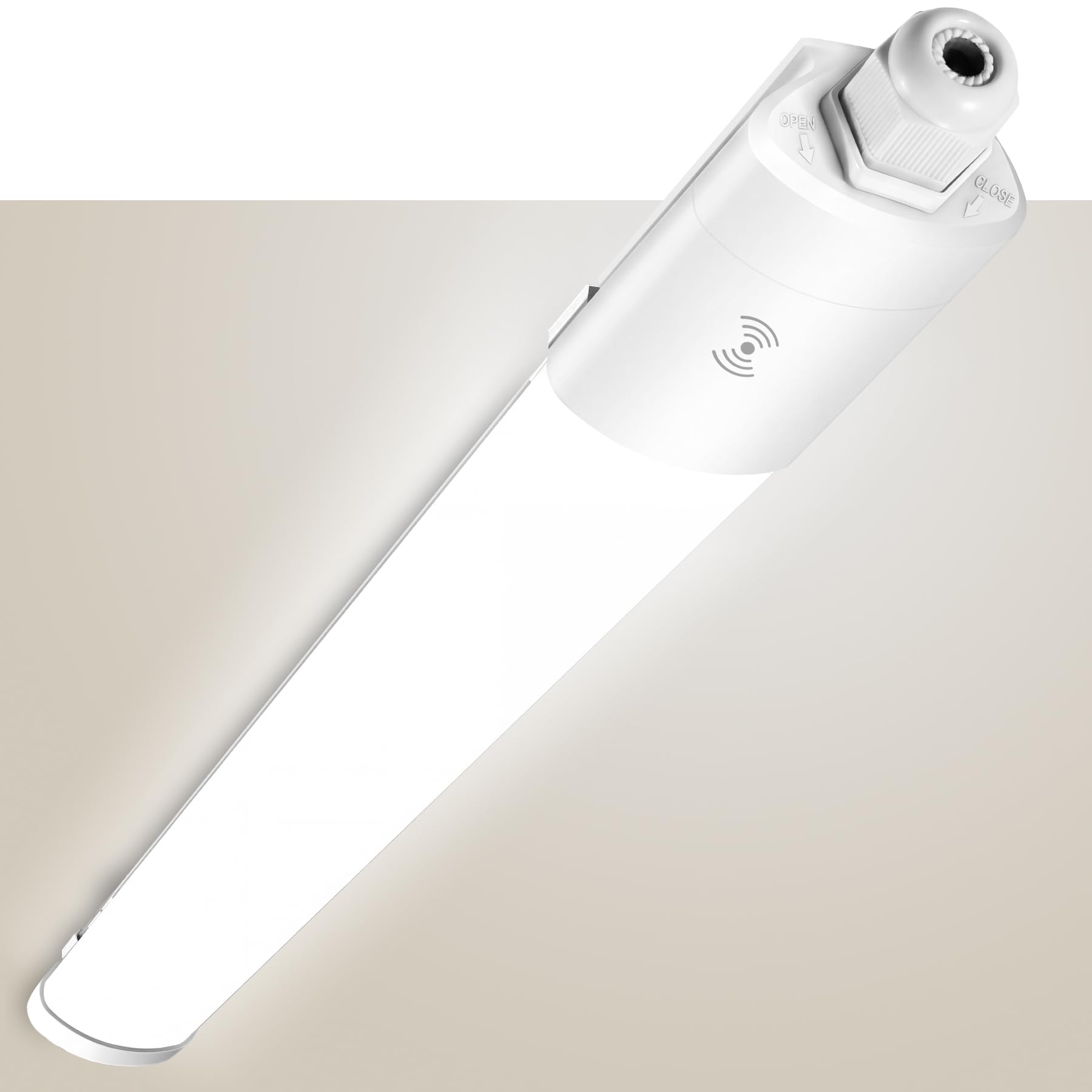 SNADER LED Feuchtraumleuchte 60cm, 18W 2100LM 4000K Verknüpfbare Deckenlampe mit Bewegungsmelder,Ultraslim Deckenleuchte Feuchtraum Wannenleuchte, IP65 Wasserfest Werkstattlampe für Garage Kelle