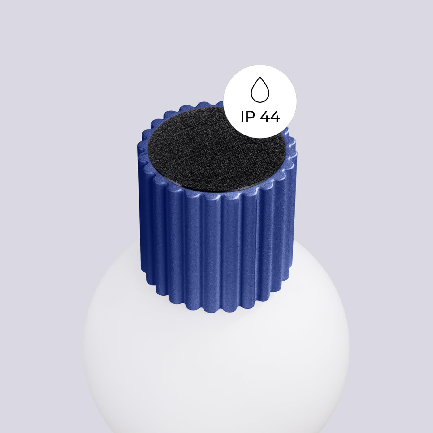 SOLLUX lighting Lampada da Parete Interno - Applique da Parete in Alluminio e Vetro -1 Paralume - Lampadina LED - Ultramarino Halo