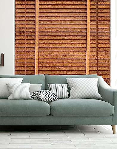 Holzjalousien Für Fenster - Sichtschutz Mit 5cm Lamellen In Verschiedenen Farben