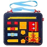 【Lernen durch Spiele】: Sensorisches Spielzeug hilft Kindern, Verbindungen zwischen Spielen und Lernen herzustellen, sodass Kleinkinder im Alter von 1 2 3 Jahren lernen, wie man Kleidung bindet und trägt, knöpft und anzieht. Diese täglichen Fähigkeiten tragen nicht nur dazu bei, die praktischen Fähigkeiten kleiner Kinder zu verbessern, sondern auch zu lernen, unabhängig zu sein. Ideales Spielzeug zur Verbesserung der Hand-Auge-Koordination und zur Entwicklung kreativen und kritischen Denkens.