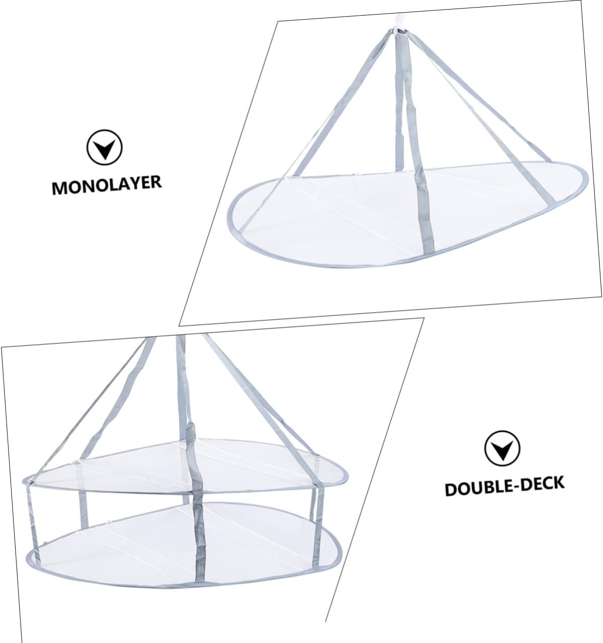 DECHOUS 3pcs Clothes Drying Hangers Socks Tuck Net Laundry Hanging Basket for Sweaters Socks Flat Drying Rack Household Use