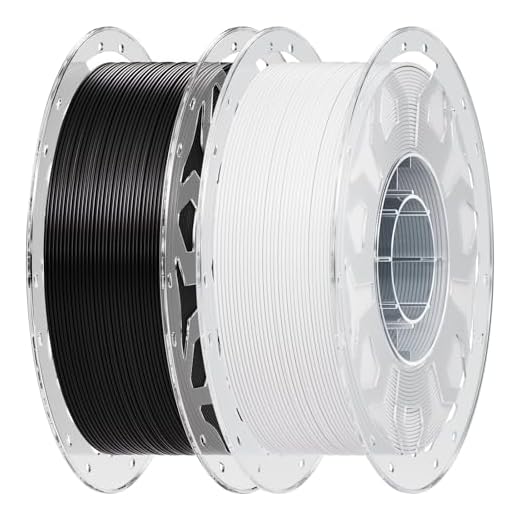 Creality 2 kg Black & White PLA 1.75mm Filament, 3D Printer Filament Bundle, 1.0kg (2.2lbs) Spool, Enhanced Toughness No Warp, Accuracy ±0.03mm Printing Filament, for 3D Printers