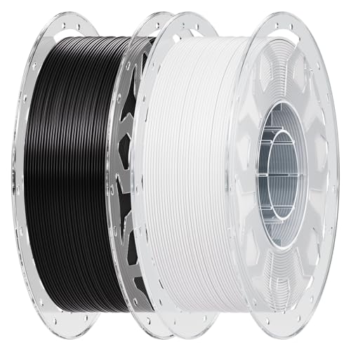 Image of Creality 2 kg Black & White PLA 1.75mm Filament, 3D Printer Filament Bundle, 1.0kg (2.2lbs) Spool, Enhanced Toughness No Warp, Accuracy ±0.03mm Printing Filament, for 3D Printers