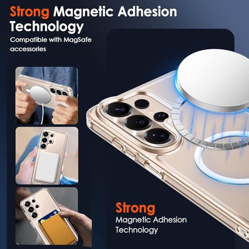 Image of DIZORO Crystal Clear Magnetic Compatible with Samsung S26 Ultra Case with Anti-Yellow Anti-Scratch | Shockproof Transparent Cover