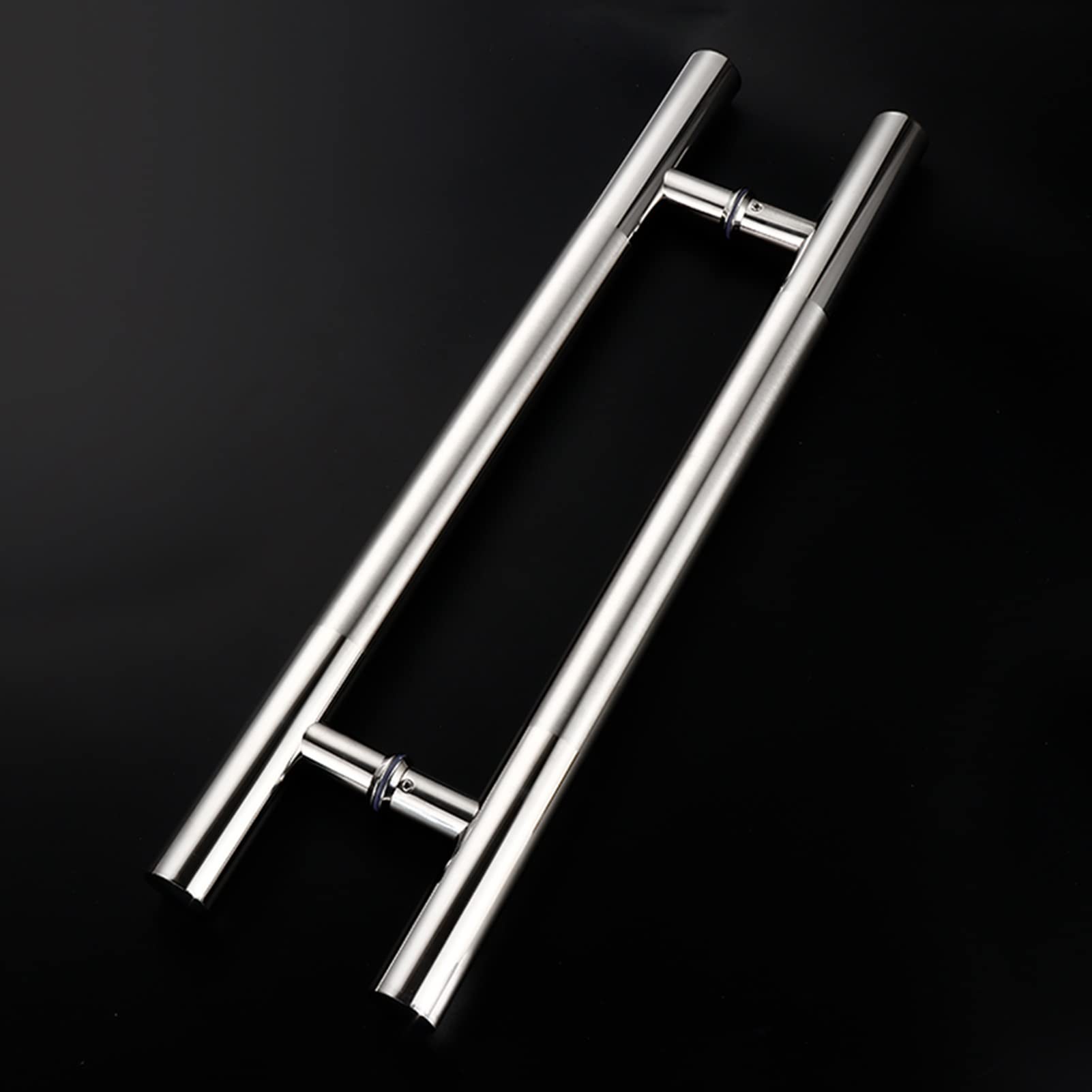 CWCQGH Door Handle Barn Door Push Pull Door Handle Door Pull Sliding Glass Door Pull Handle,Double Sided H Shape Barn Cabinets Door Handles Bar,One Color-60cm/24inch