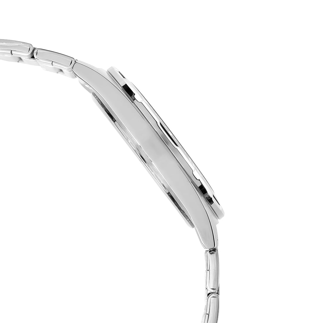 Sivu view of Casio Enticer watch showing the crown