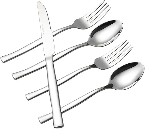 Miniatura 7 de Juego de cubiertos de 40 piezas, cubiertos de acero inoxidable, servicio para 8