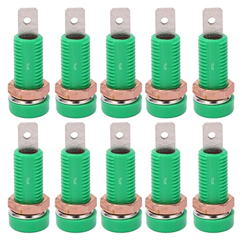 Image of 10PCS 4mm Green Banana Jack Female Socket Panel Mount for Test Equipment Electronic Instruments