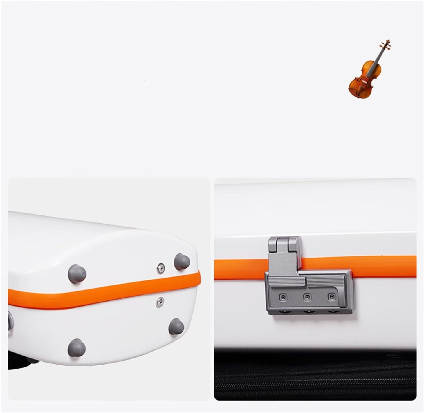 ヴァイオリン楽器ケース バイオリンケースカーボンファイバーホワイト