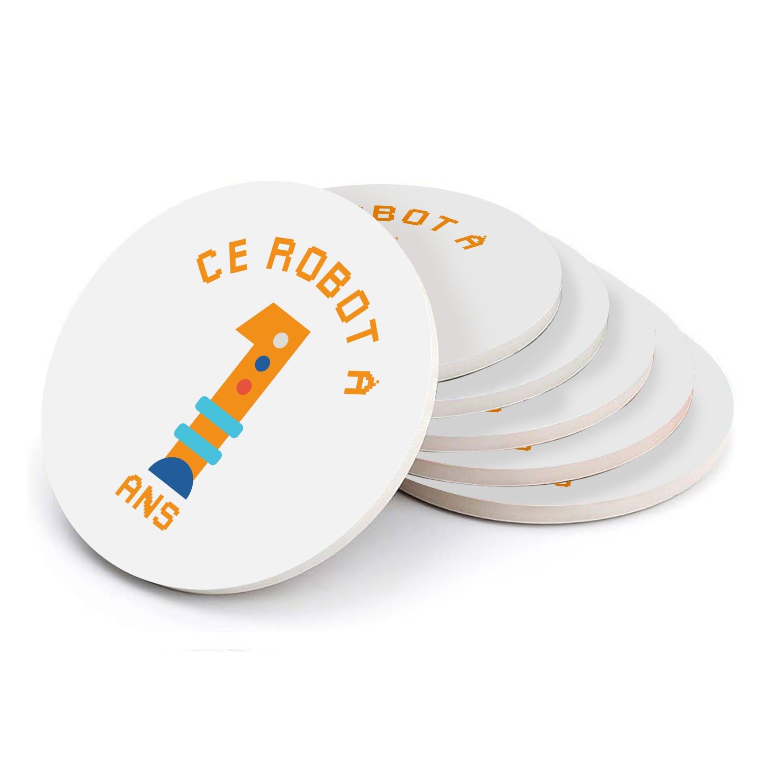 Sous verre ronds en céramique anti tache pour fête enfant 1 an