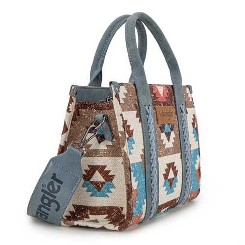 Image of Wrangler Purse Western Aztec Tote Bag Women Top Handle Handbags with Detachable Strap | Western
