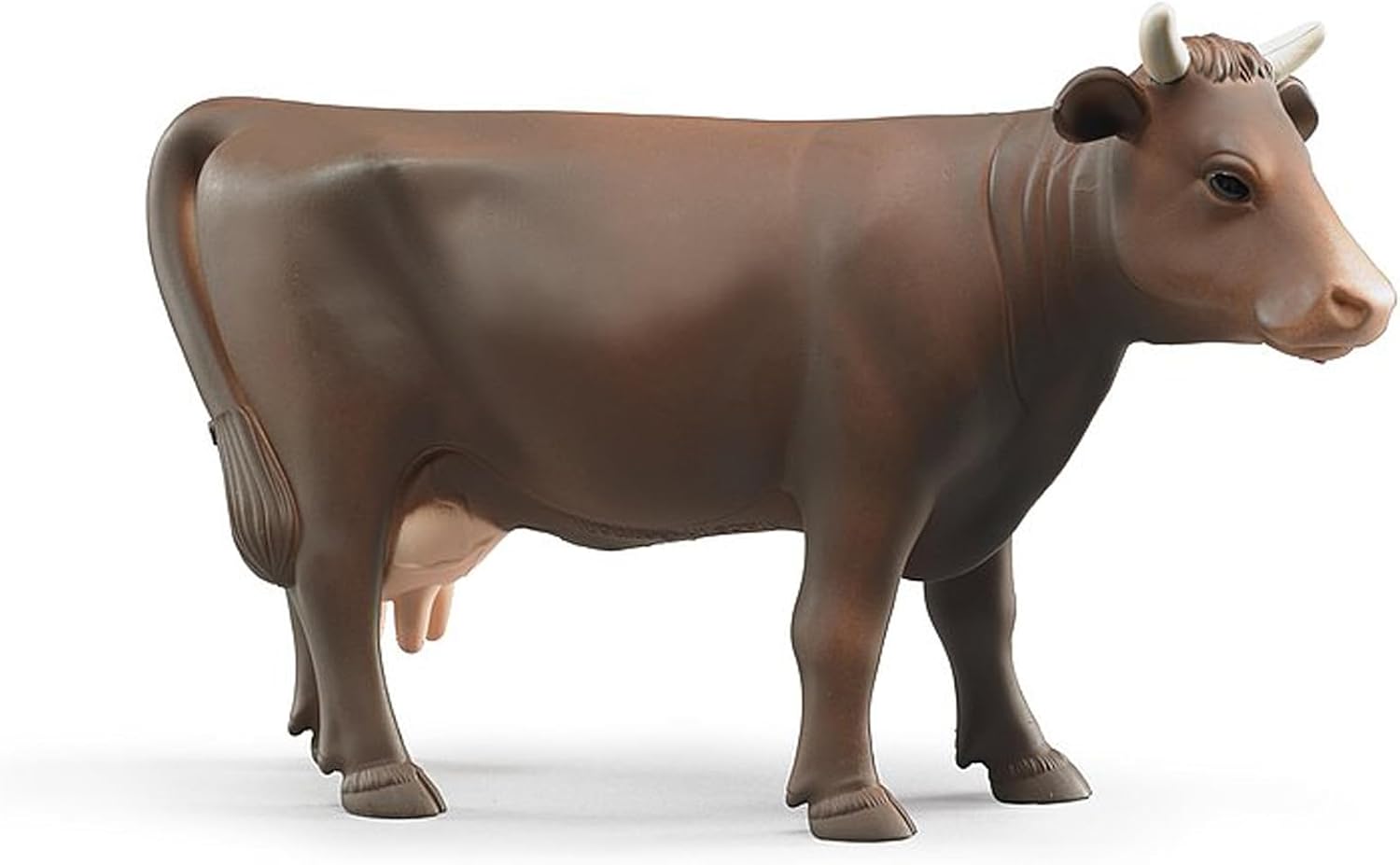 Bruder 02308 Brown Dairy Cow | 1:16 Scale Farm Animal Figure for Indoor & Outdoor Play. Durable Toy for Sand, Snow & Farm Sets