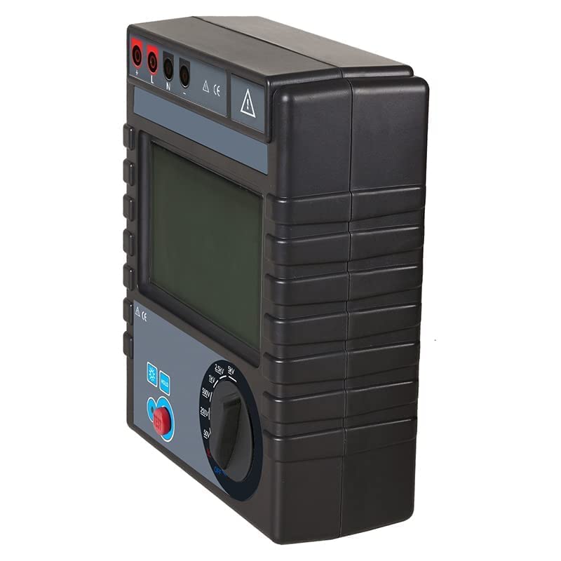 Megohmmeter Insulation Resistance Tester Meter Digital Insulation Resistance Measurement Equipment with Insulation Resistance Range 0.1MΩ to 400GΩ Maximum Capacitive Load 1uF