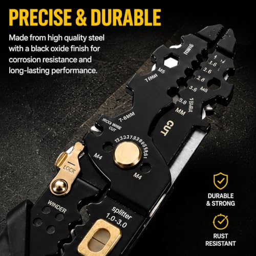 Image of Multifunction Wire Stripper Tool, Wire Cutter & Wire Crimper Plier | Cable Cutter, Cable Stripper, Electrical Wire Stripping Tool for Electrician, Wiring Tools Heavy Duty Hand Tool(25 IN 1)