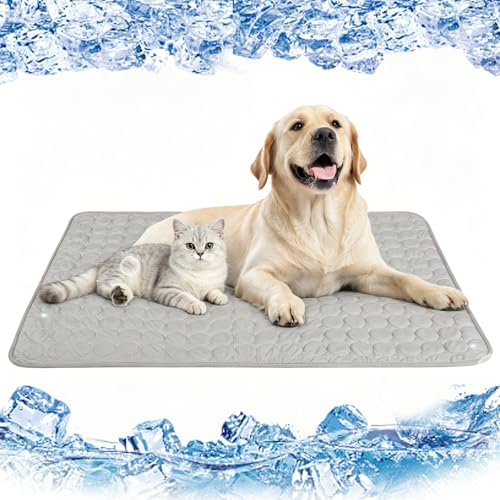 Dog Cooling Mat Large, Cooling Mat for Dogs and Pet Cooling Mat, Outdoor Patio Cooling and Car Travel Comfort, Crate Bedding Replacement, 55 cm by 70 cm Size