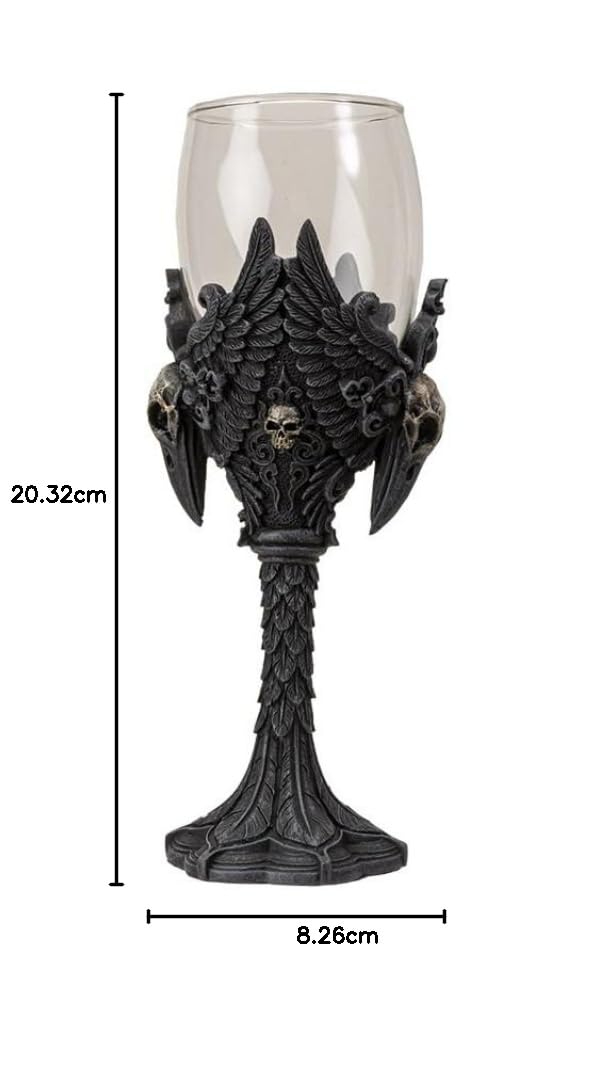 Raven Goblet - Gothic Wine Glass -2