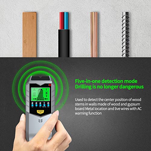 Mocita Stud Finder Wall Scanner - 5 In 1 Electronic Beam Finder Magnet Wall Center Finder With Lcd Display For Stud Wood Metal Ac Wire Joist Detection #TOP2