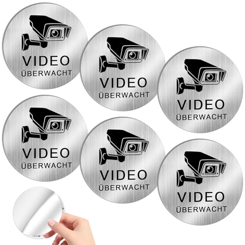 Behogan LSF371 Videoüberwachung Schilder 6 Stück