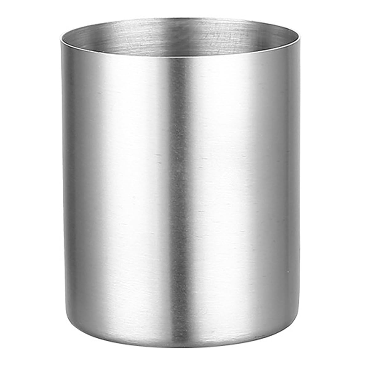 Muiltvoe Silver Pencil Holder For Desk Thickened Stainless Steel Desktop Pen Holder Desk Cup Holder Pencil Cup Makeup Brush Holder Stationery Organizer
