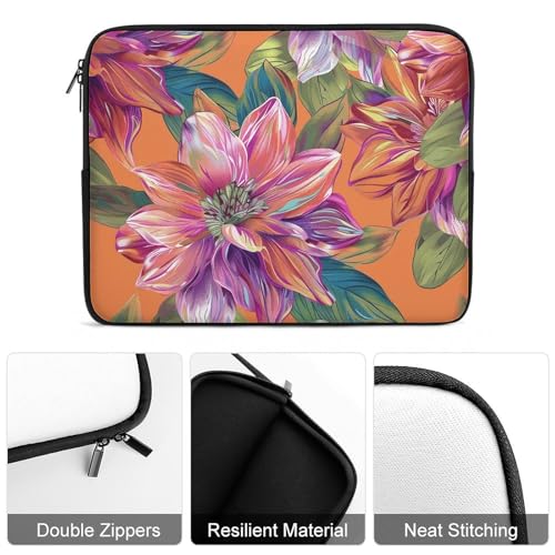 Funda para portátil de 25.4 cm naranja con protección acolchada 7