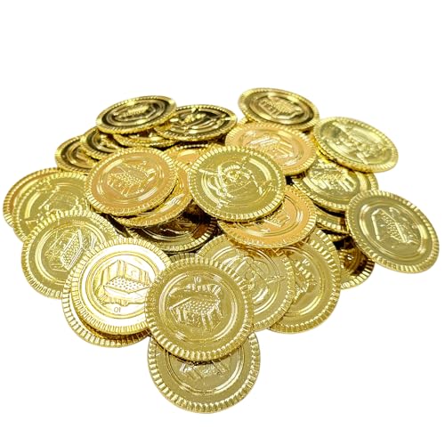 [Materiale del prodotto] Questa moneta d'oro da gioco è realizzata in materiale PS che è resistente e durevole. Il materiale PS ha una buona durata e lucentezza e garantisce che le monete d'oro appaiano luminose e durevoli.