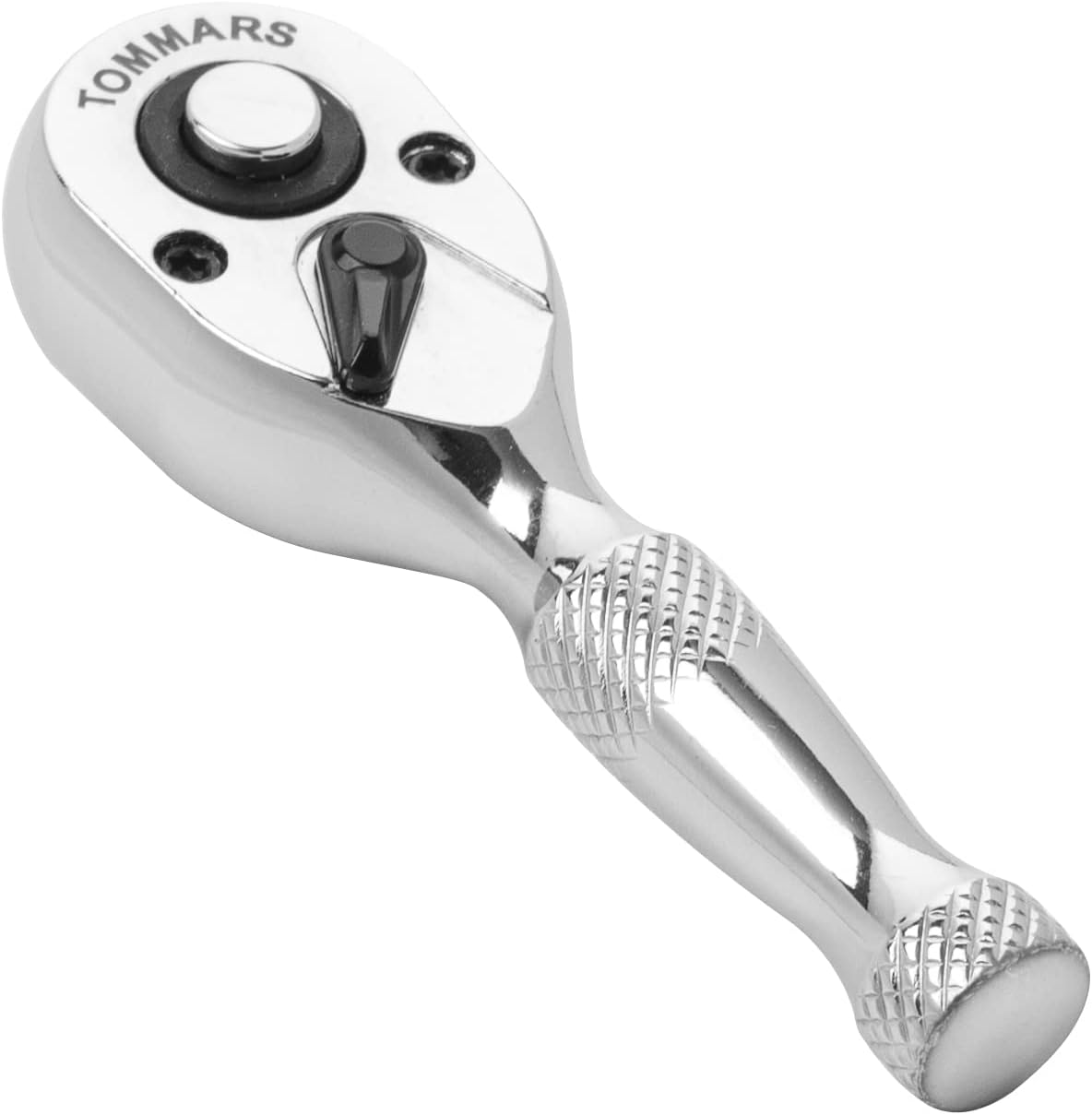 TOMMARS 1/4-Inch Drive Stubby Ratchet Mini Ratchet Quick-Release Head 72-Tooth Gift for Men Mechanic Hand Tools