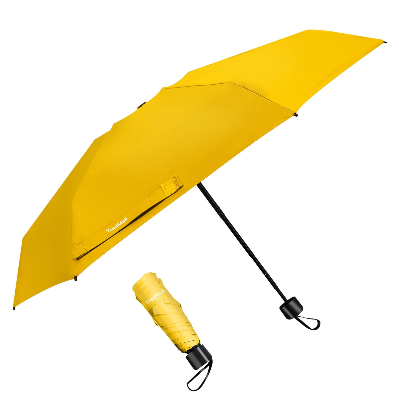 TradMallMini Travel Umbrella, Portable Lightweight Compact Parasol with 95% UV Protection for Sun & Rain