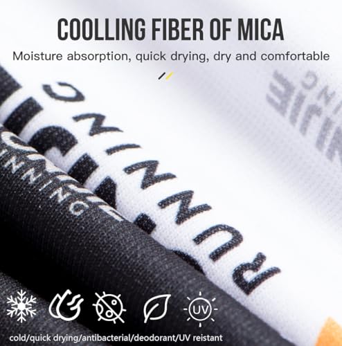 YOUGLE Sports Ice Towel for Women and Men Quick-Drying and Neck Sun Protection Triangle Can hold Ice, for Running Cycling (White)4