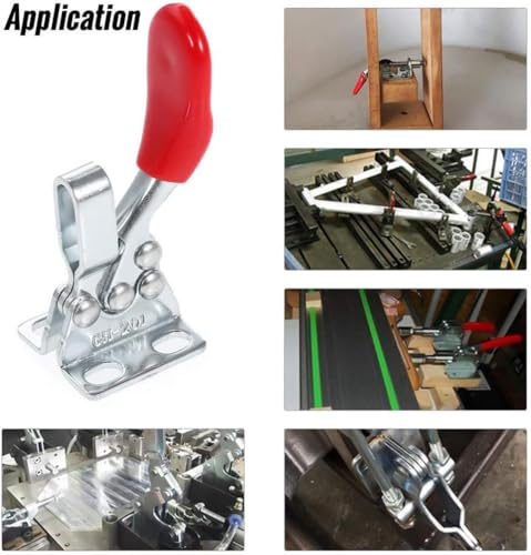 Lostwry Toggle Lever Tensioners, 15pc 201 Quick Release Set Toggle Clamp, 59 lbs Capacity, Non-Slip, Horizontal, Red - Image 3