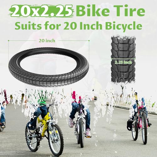 20×1.95 / 20×2.1 / 20×2.25 Bike Tires High-Durability