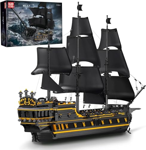 COIL Juego de bloques de construcción, bloques de construcción, barco pirata NO.B.P., piezas móviles, para niños a partir de 14 años (13199)