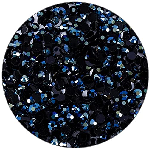 1500 Pieces SS16 4mm Flatback Rhinestones Clear Glasses Round Gems AB Crystals for Nail Art DIY Crafts Clothes Glitter Stones Ink-Blue
