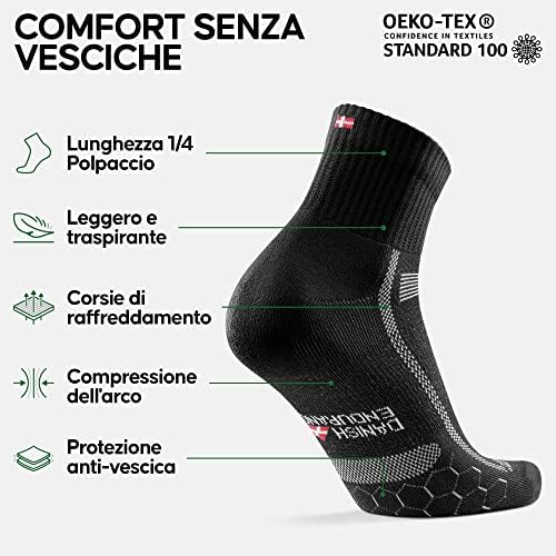 Calzini Da Corsa DANISH ENDURANCE Anti-Vesciche - 5 Paia Uomo/Donna, Tricipite - Foto 3