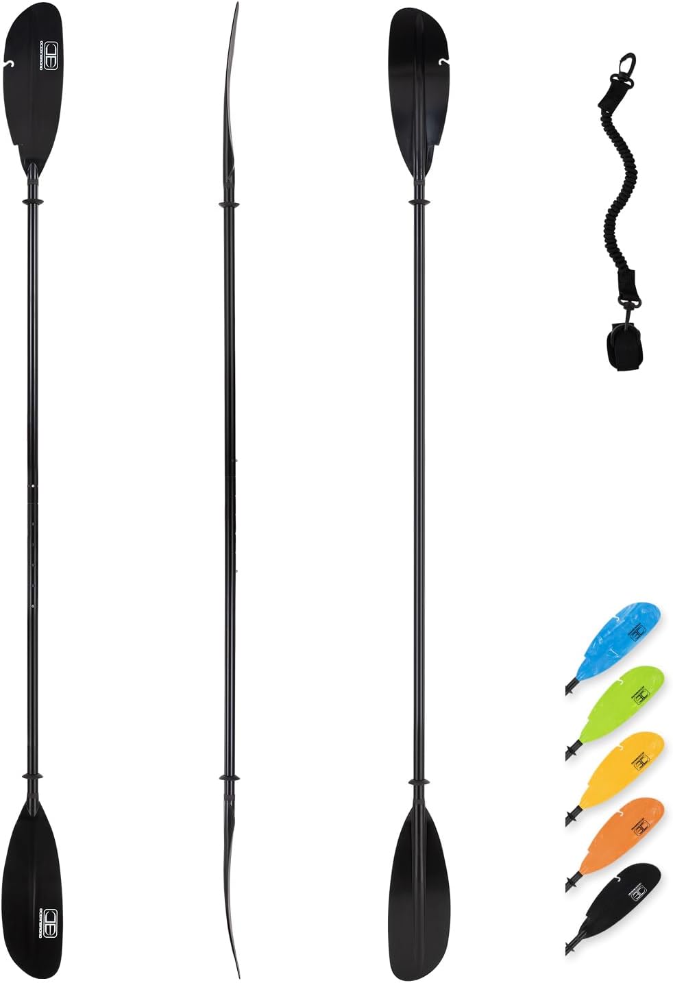 OCEANBROAD Adjustable Fishing Kayak Paddle – 94in/240cm-98in/250cm-102in/260cm Aluminum Alloy Shaft with Paddle Leash OCEANBROAD Adjustable Fishing Kayak Paddle – 94in/240cm-98in/250cm-102in/260cm Aluminum Alloy Shaft with Paddle Leash