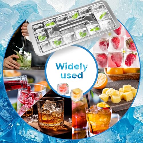 Bandeja para cubitos de acero inoxidable 18 ranuras con palanca miniatura 7