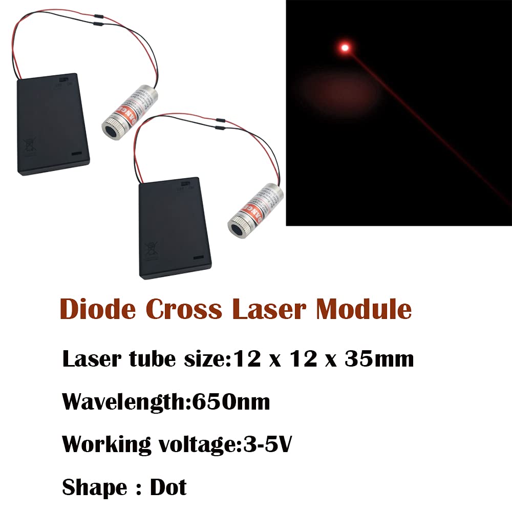 2 Moduli Laser Circolari Rossi 650nm Focalizzabili - Con Portabatterie, Per Fai Da Te E Industria - Foto 12