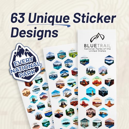 BlueTrail National Parks Water Bottle with Stickers - Image 4