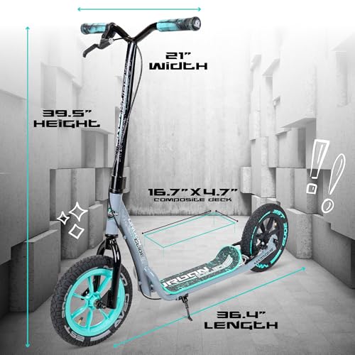 Madd Gear Urban Glide All Terrain Scooter (Teal/Green)