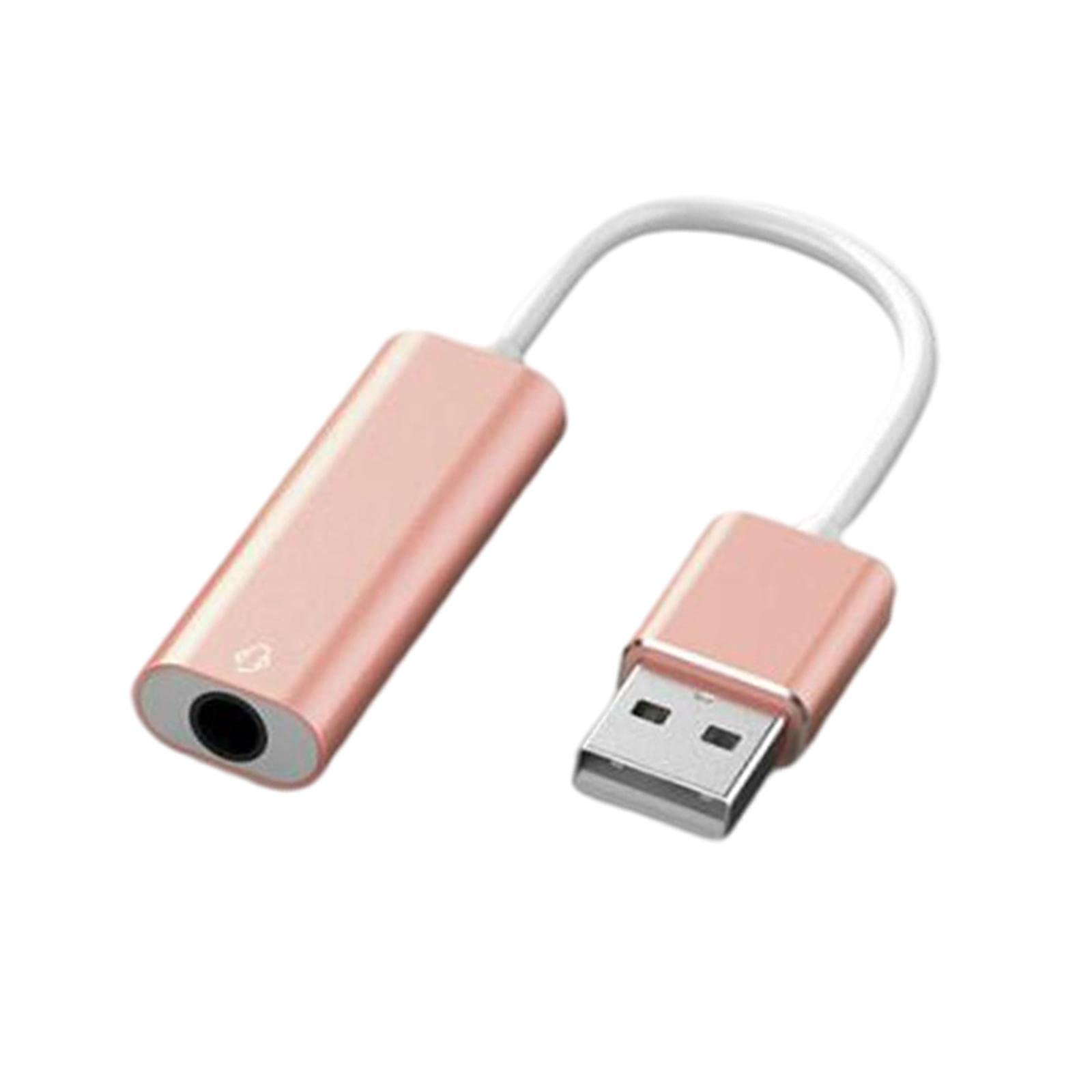 USB Sound Card 3 5mm Interface for Microphone Headphone Computer Rose Goldaudio Cables Interconnects TV Video Audio Accessories TV Video Home Audio Consumer-image-26